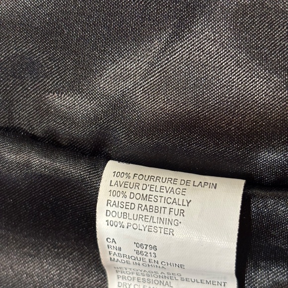 Raised Rabbit Black Fur Stole by Tristan & Iseut - Picture 4 of 6